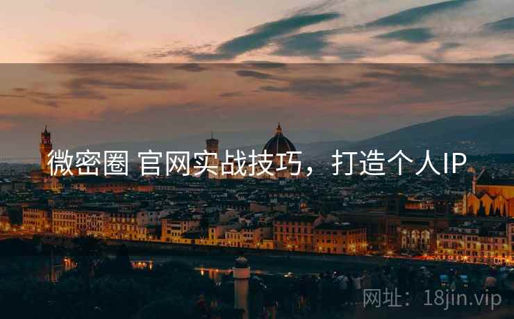 微密圈 官网实战技巧，打造个人IP